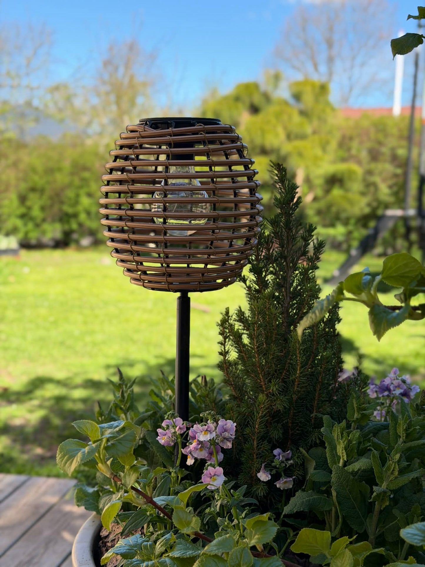 Lanterne på spyd 53 cm - Solar Natur