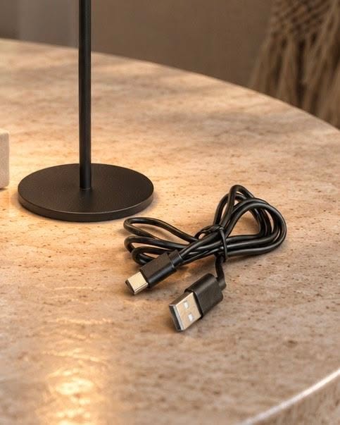 LED Bordlampe genopladelig – Black