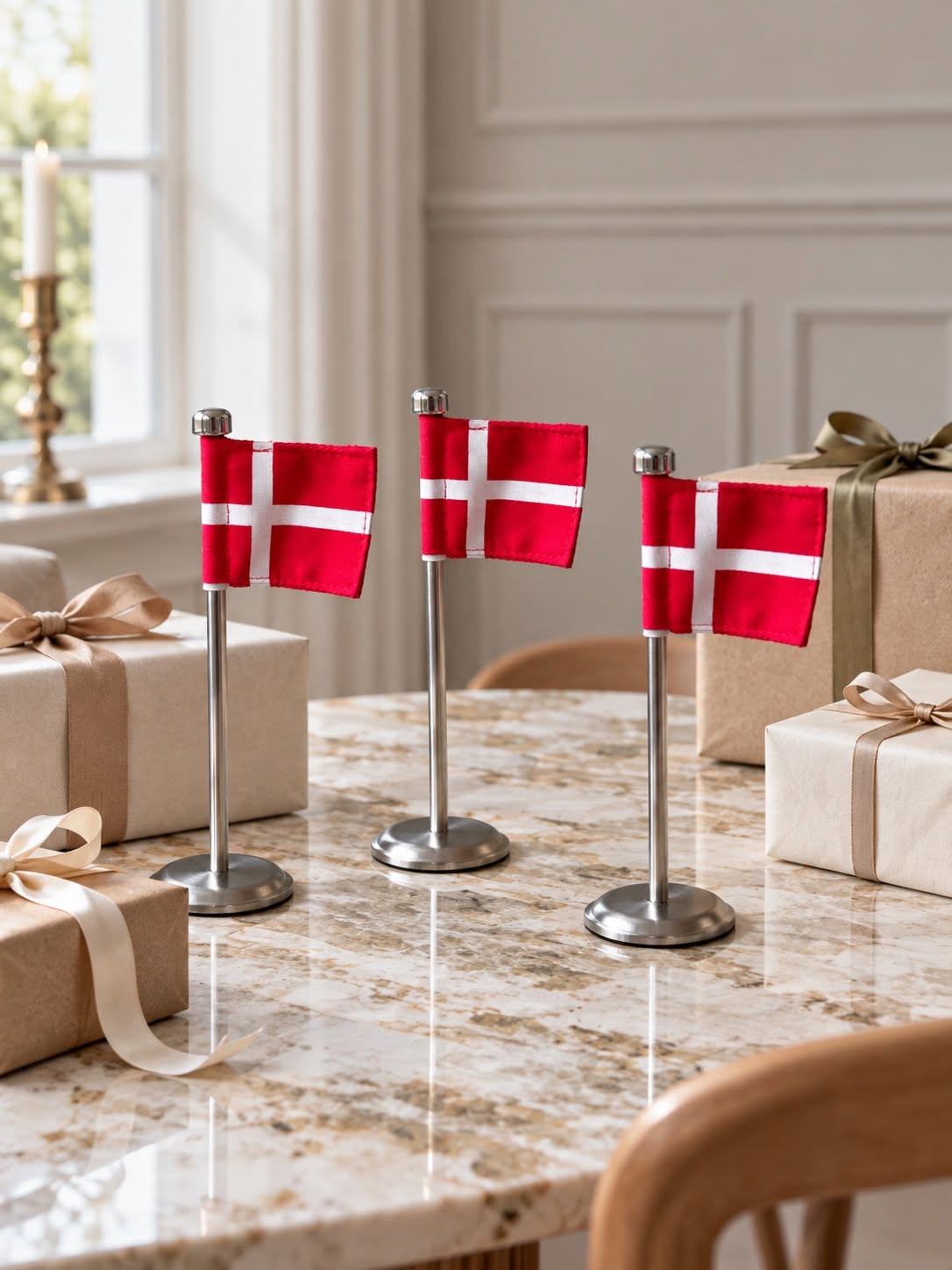 Flag Dannebrog - 3 stk