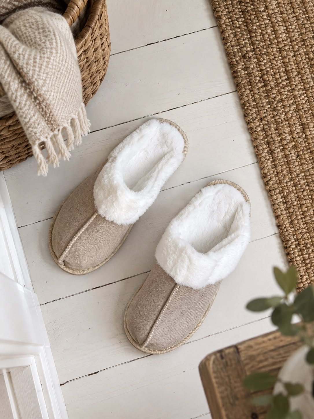 Hjemmesko Beige / hvid