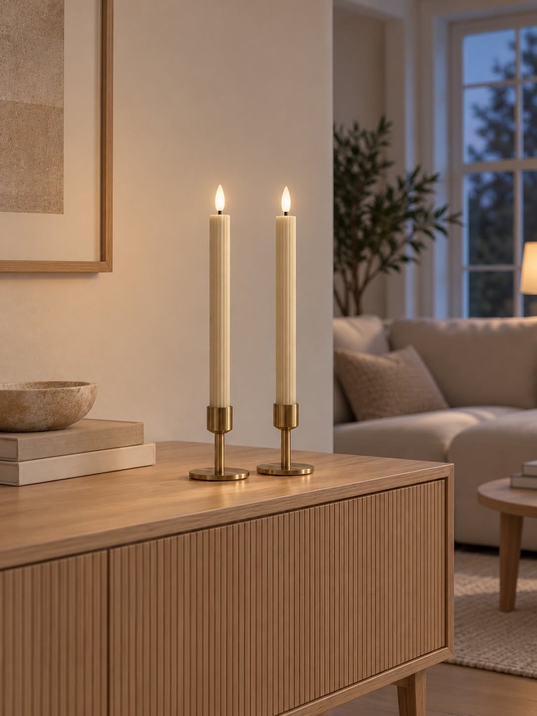 LED Stagelys riller og fjernbetjening - Latte´