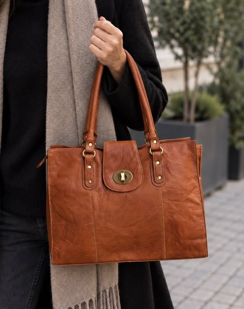 Skuldertaske Alsace - Cognac