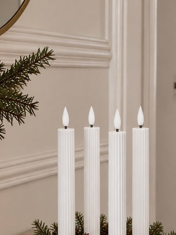 LED Stagelys riller og fjernbetjening - Hvid 4 stk