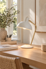 Bordlampe Retro - Hvid / guld