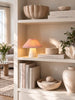 Bordlampe plisse genopladelig - Rosa