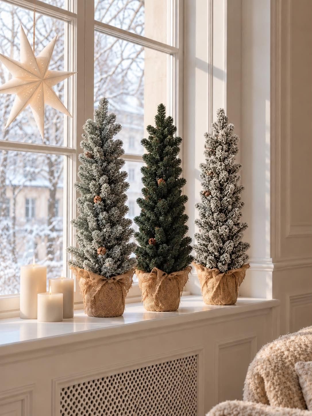 Træ i potte - MIX – kunstigt juletræ