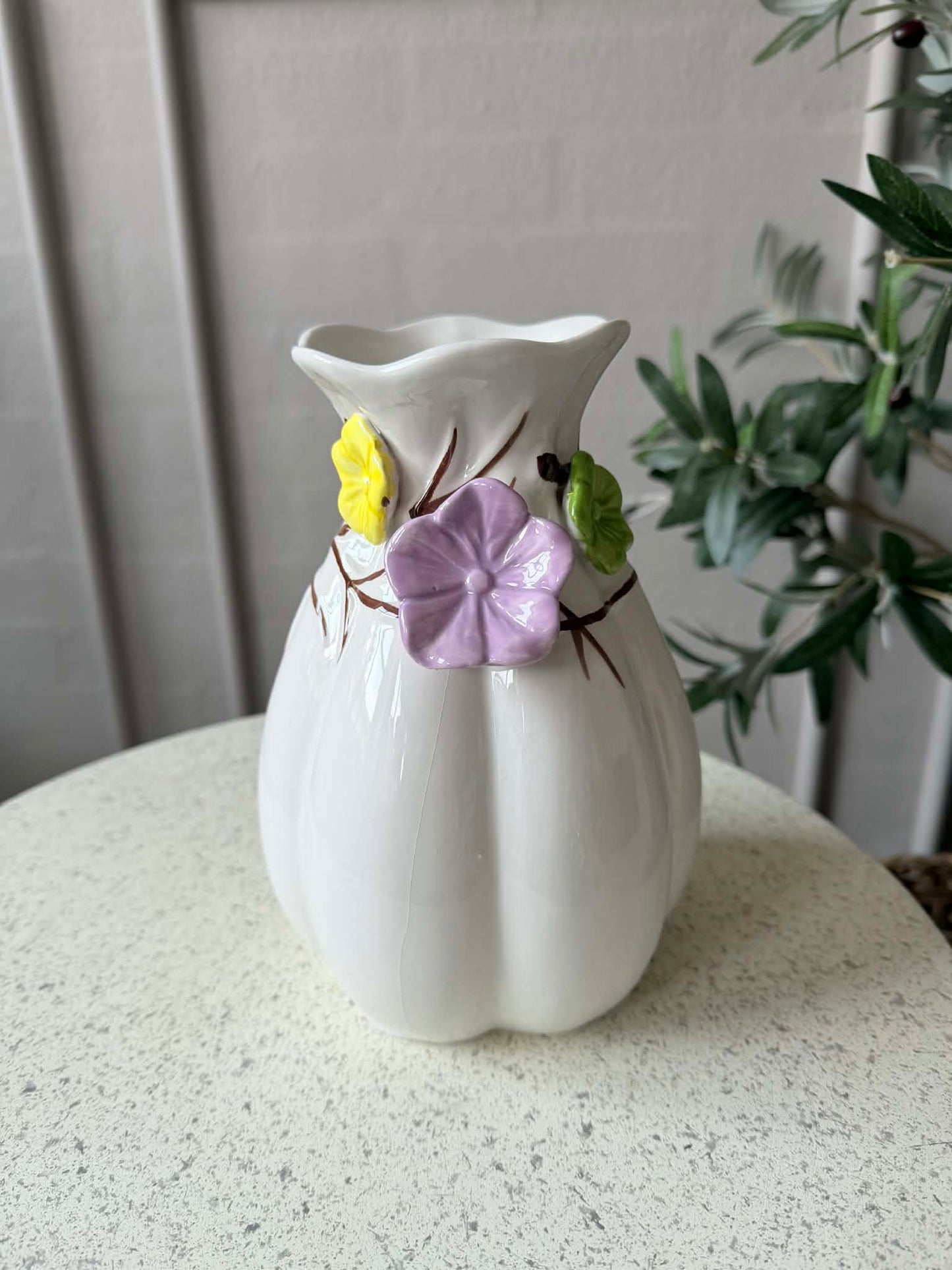 Vase med deko - Hvid eller Grøn