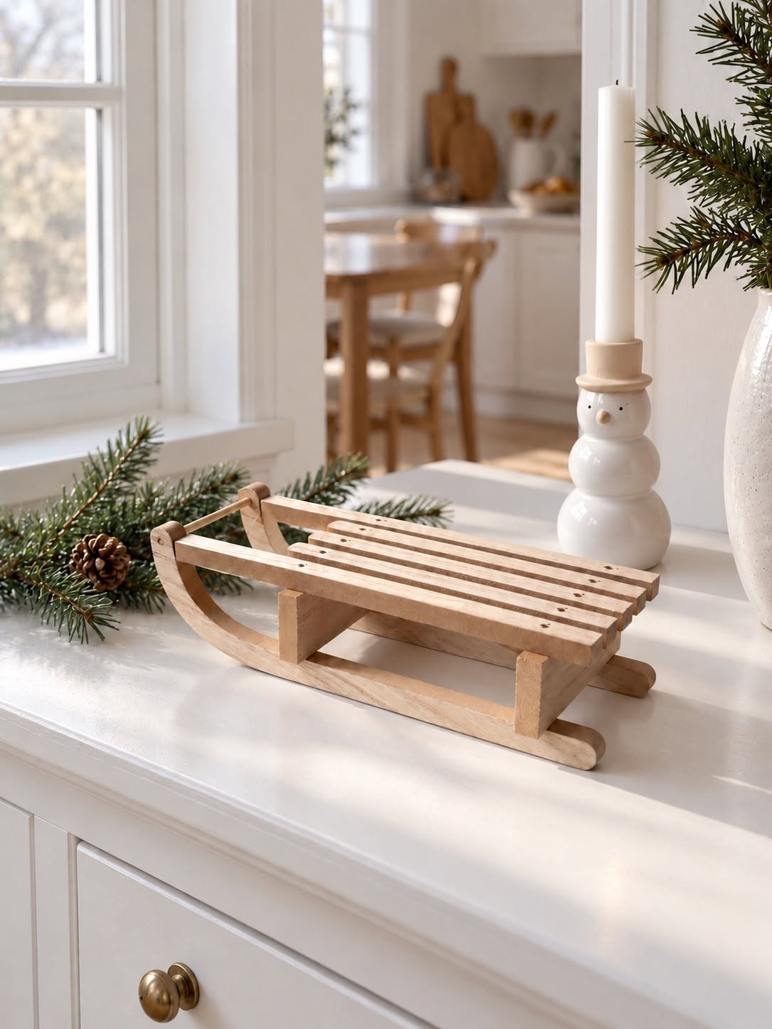 Lysestage snemand – Keramik