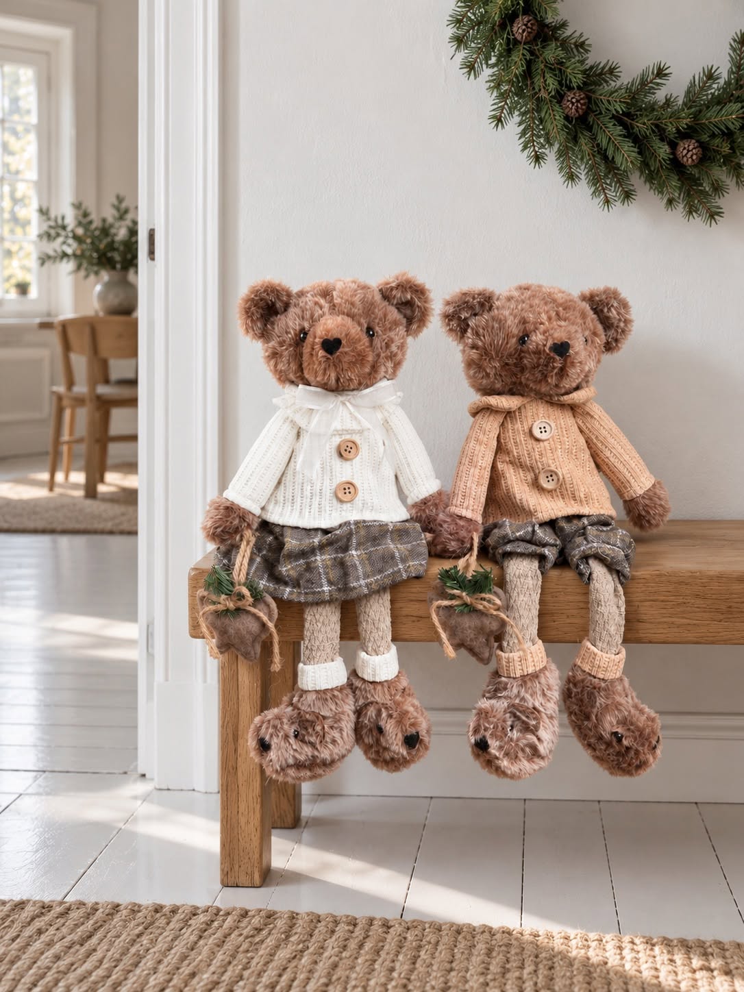 Julebamse dreng – brun julefigur