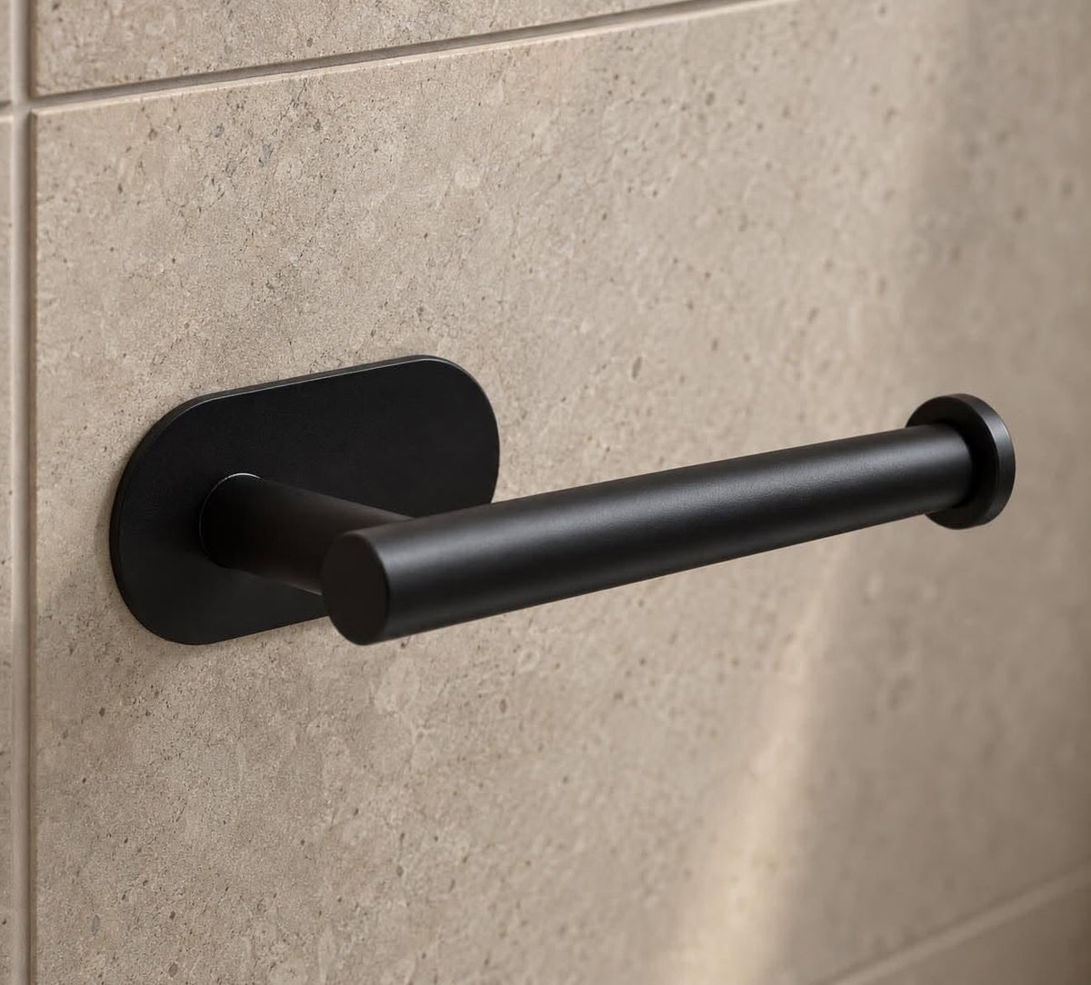 Toiletrulleholder Sort – Væghængt i Sort Metal