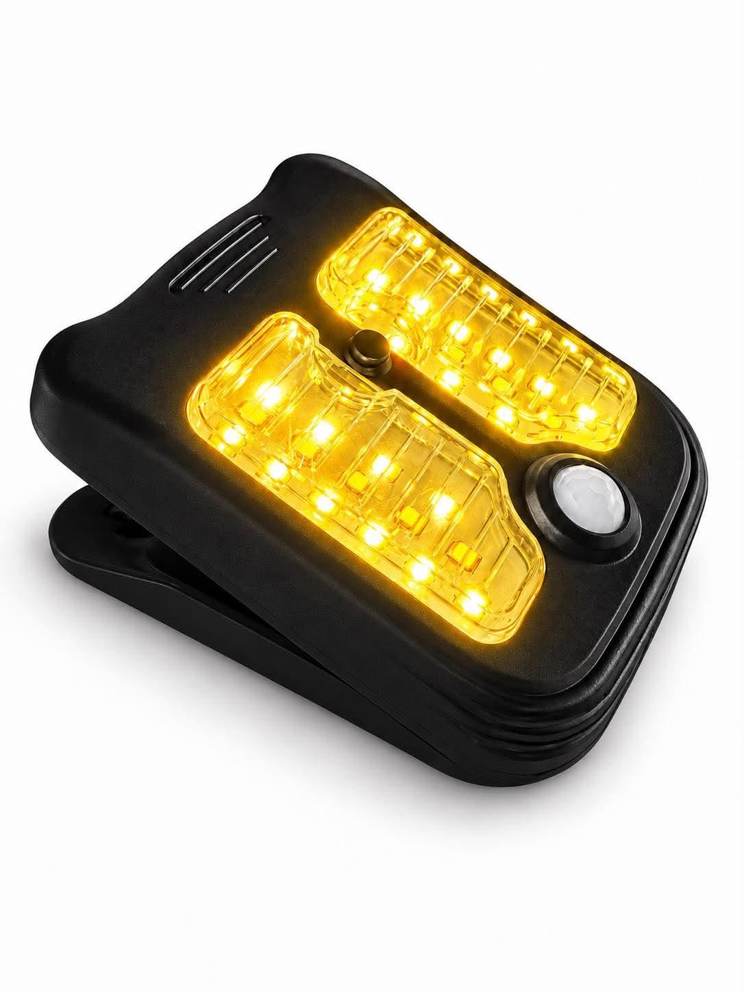Clip-on lampe med solar og sensor