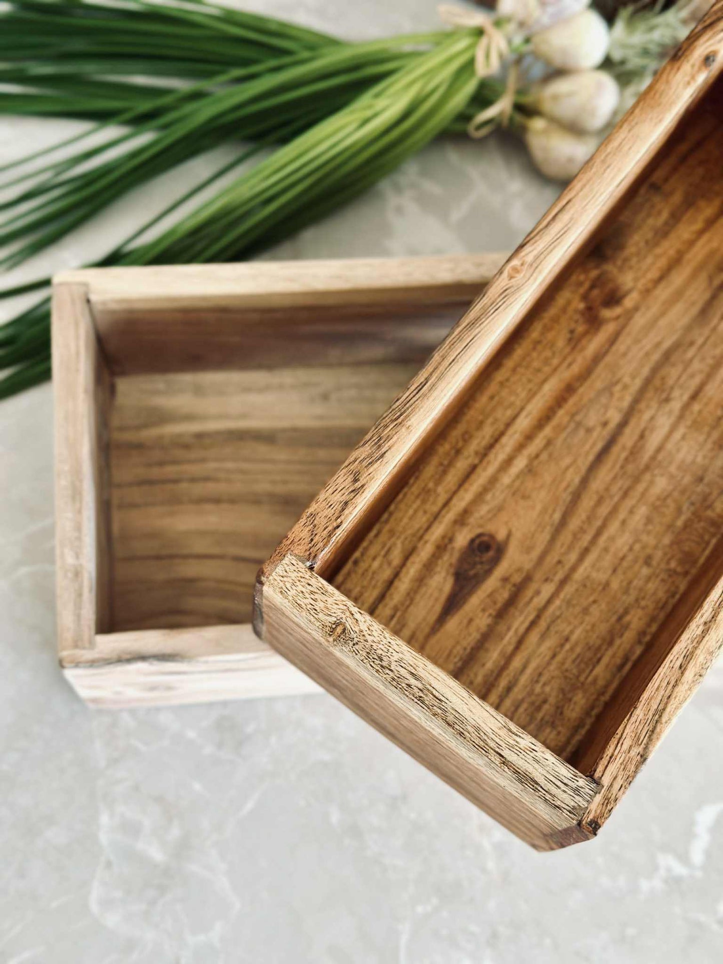 Kasser Akacie - Sæt med 2 stk.