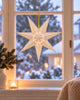 Stjerne 40 cm med LED lys - Hvid