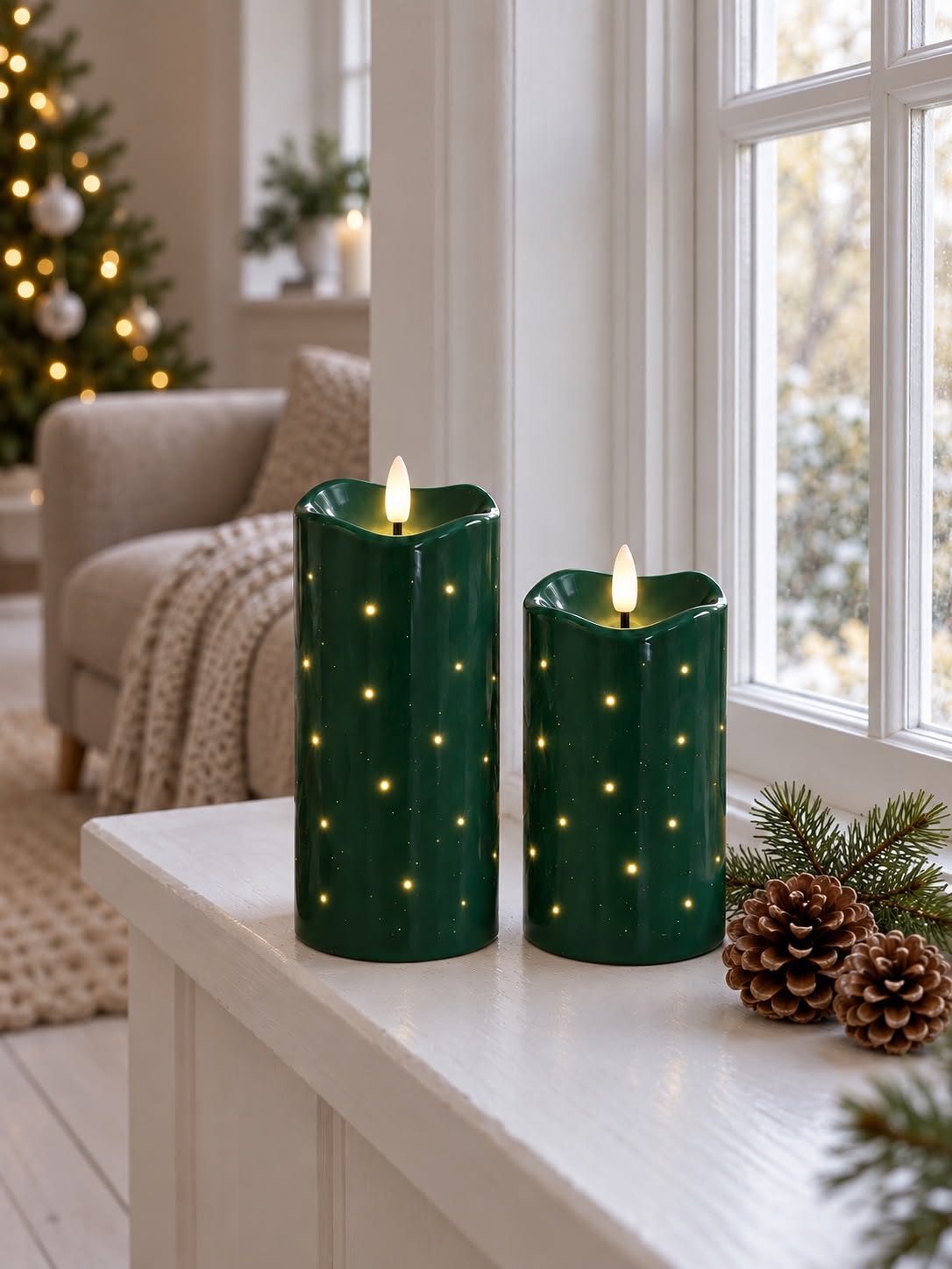 LED Bloklys TWINKLE grøn