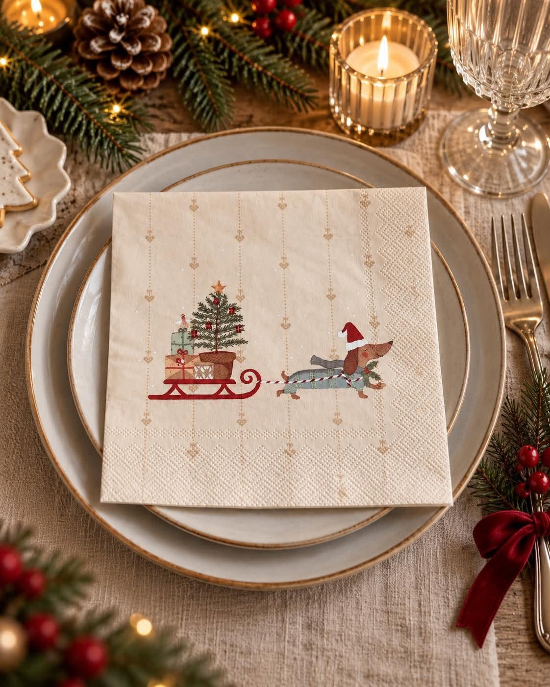 Juleservietter 20 stk – Med print