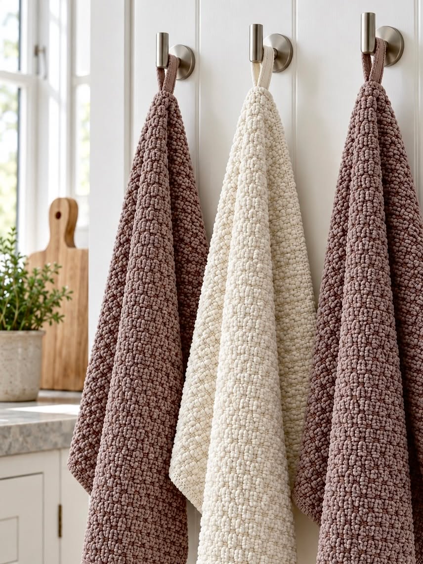 Viskestykker 3 stk microfiber - Mokka