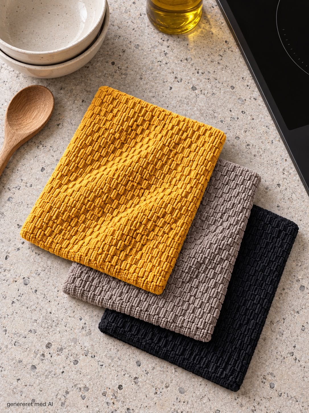 Karklud mikrofiber vaflet - 3 stk Mango