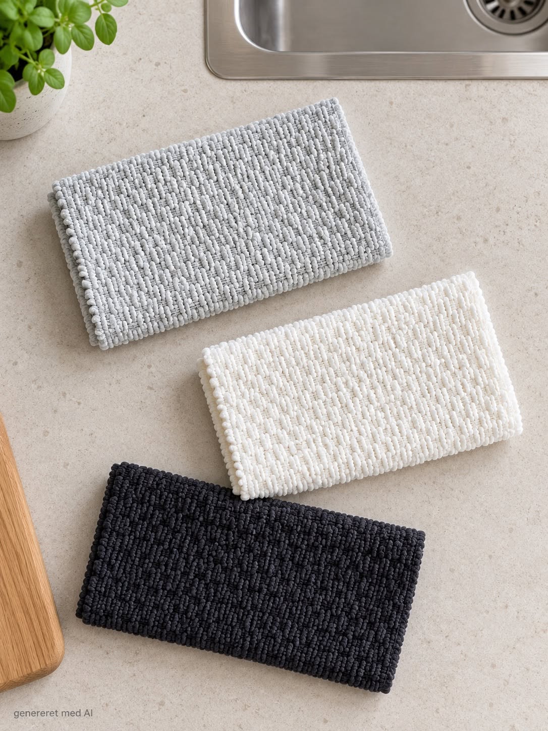 Karklud mikrofiber vaflet - 3 stk