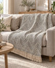 Plaid Grafisk Sort/Hvid - 130 x 170 cm