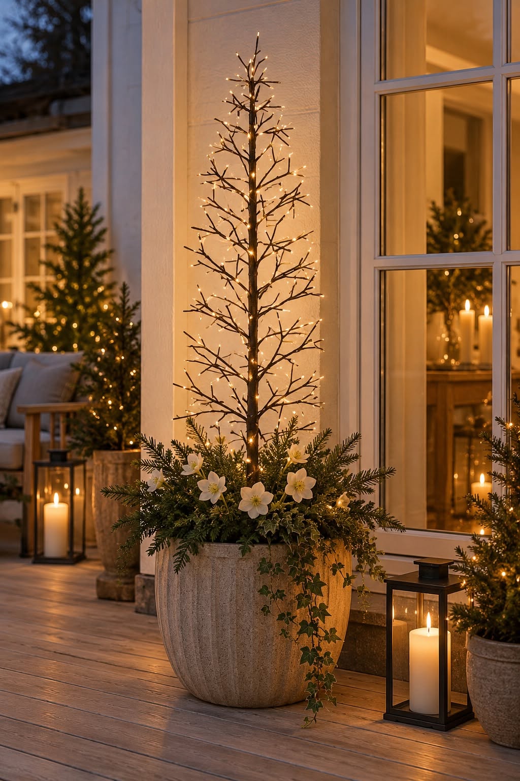 A-formet træ med LED lys 120 cm