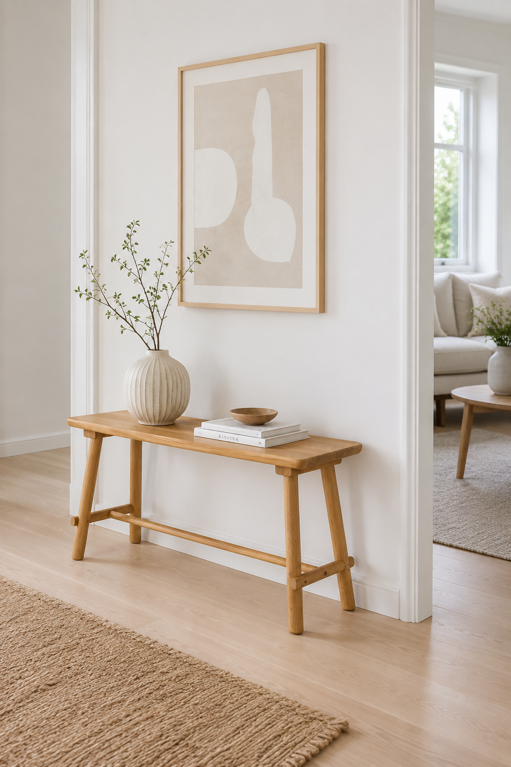 Bænk Oak nature 90 cm