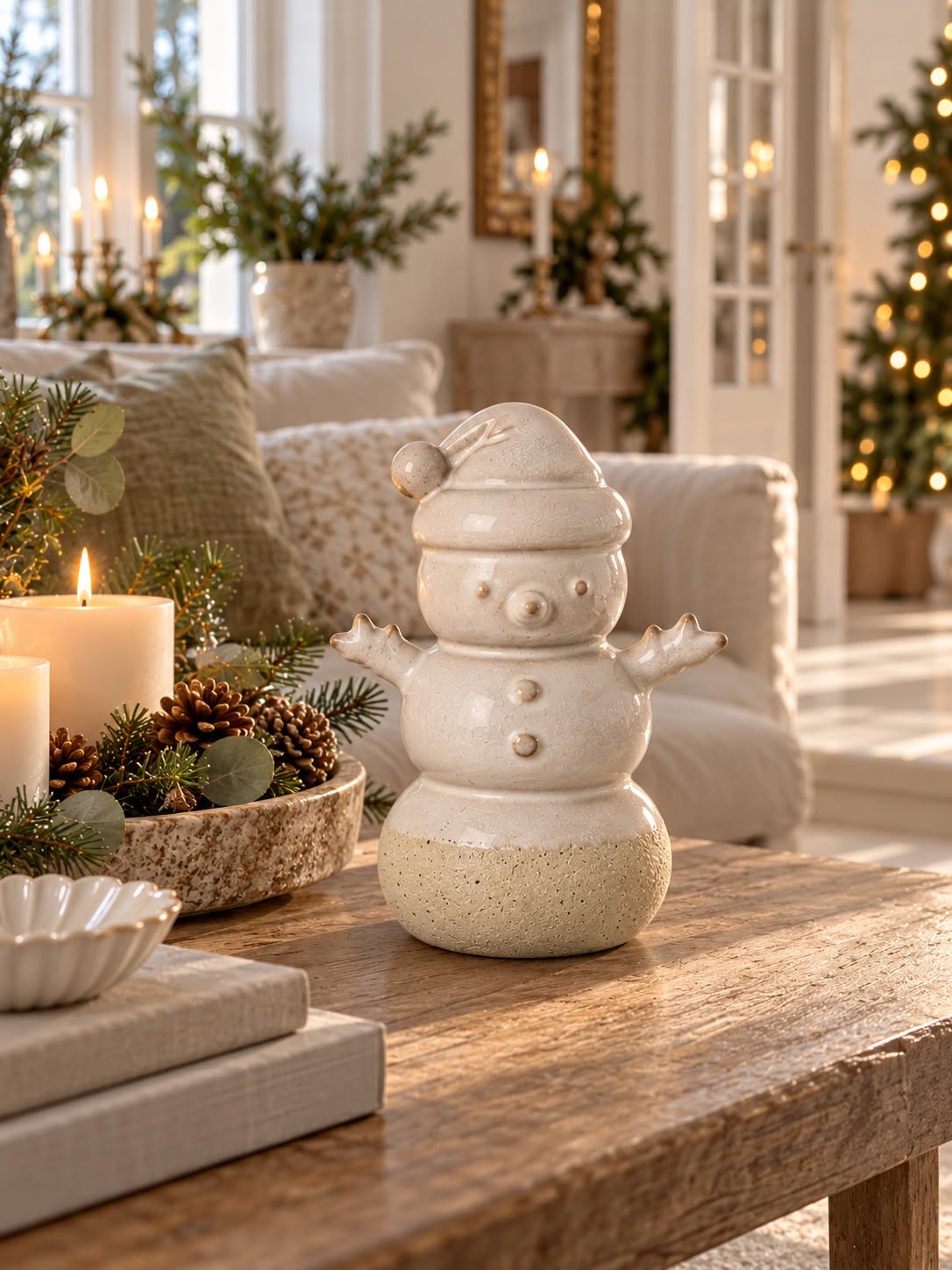 Snemand keramik – julefigur