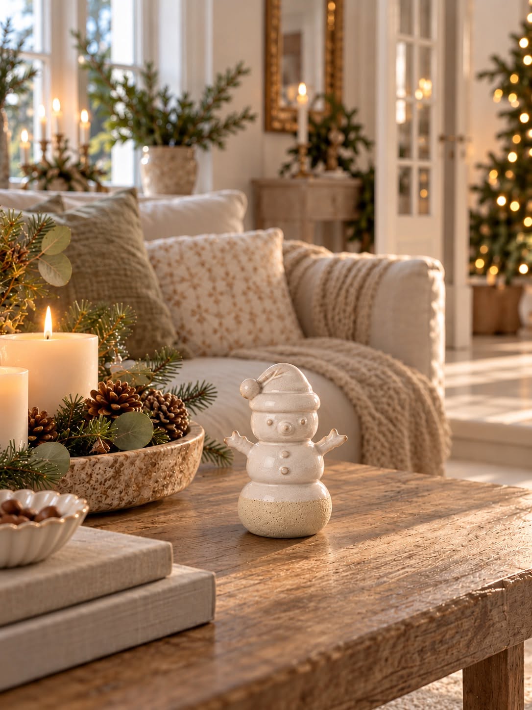 Snemand keramik – julefigur