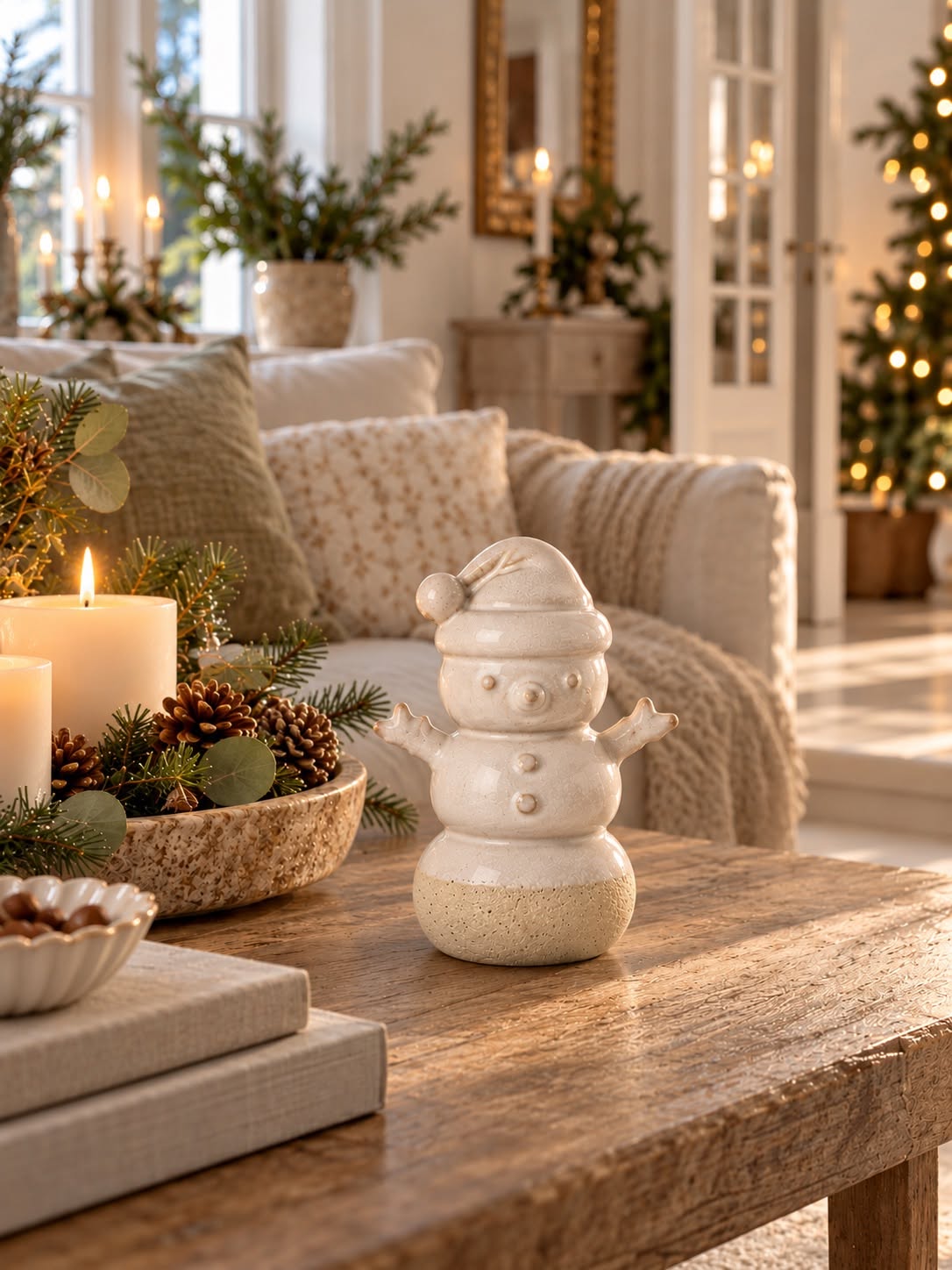 Snemand keramik – julefigur
