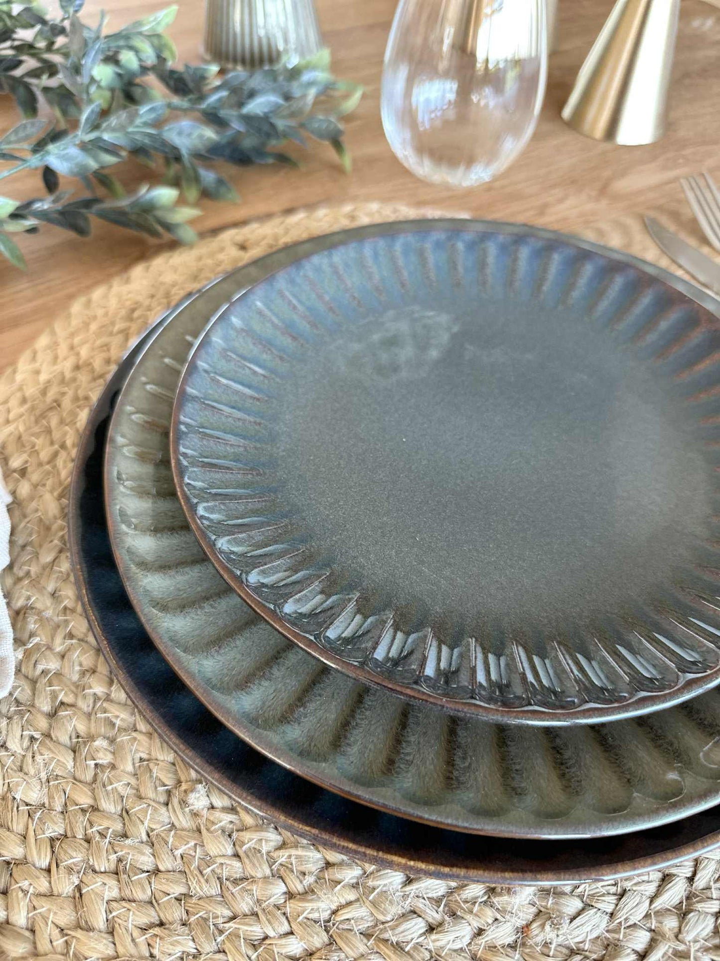 Tallerken VIGA Grå / brun - Flere størrelser