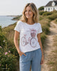 T-shirt Bike beige