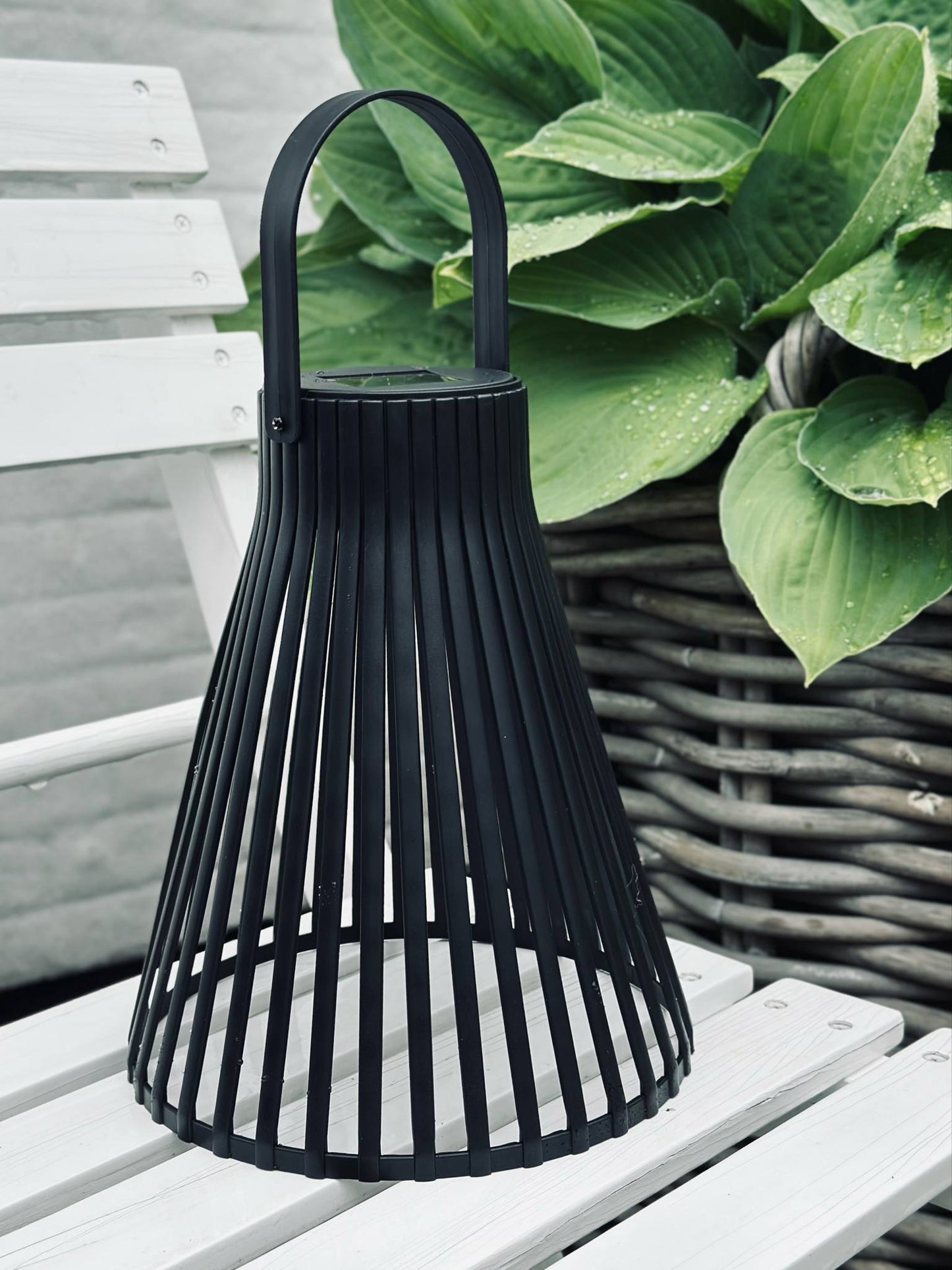 Lanterne med solceller - GARDEN BLACK 24cm