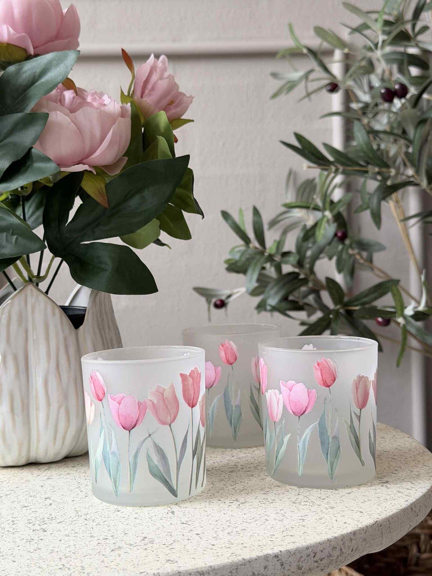 Lysestager Tulipaner 3stk.