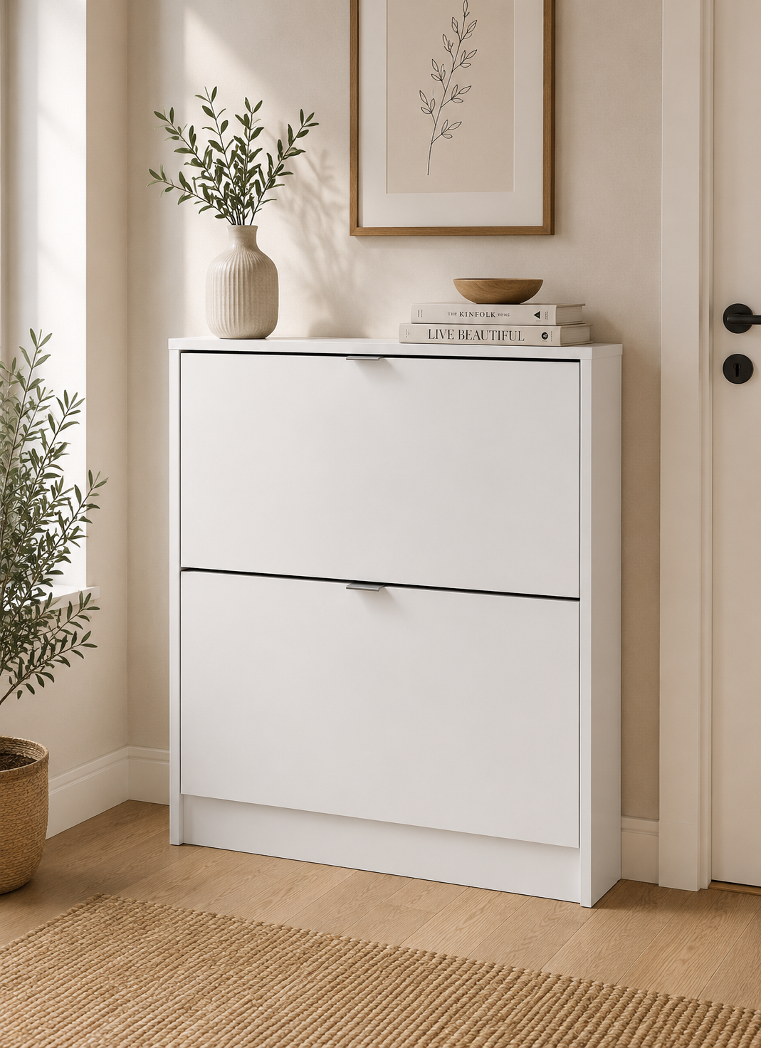 Skoskab med 2 rum - White