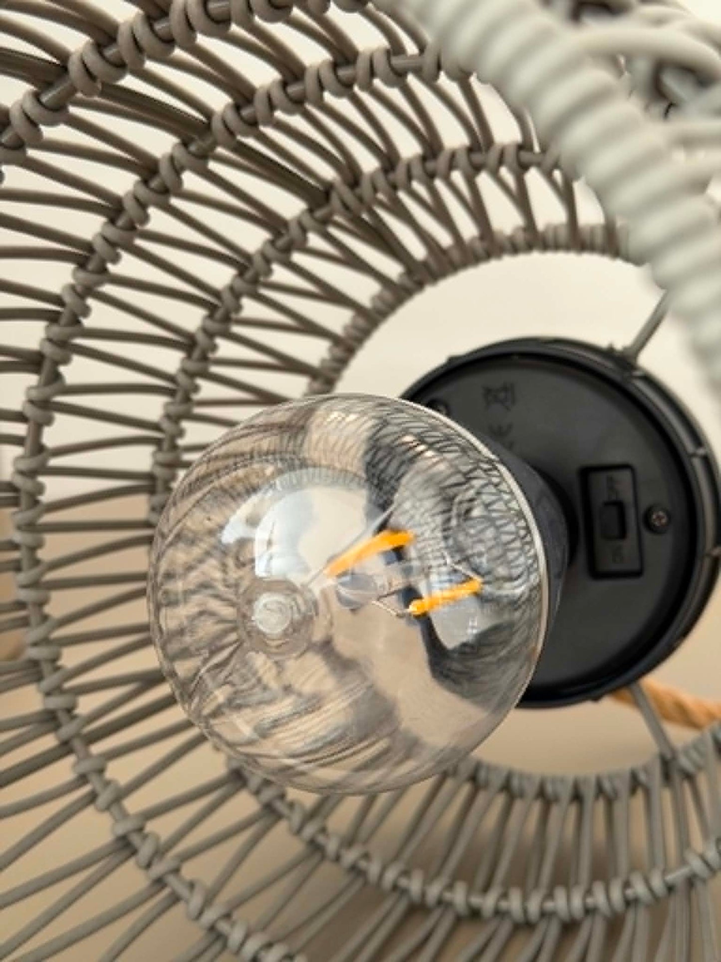 Lampe med solar - Grey