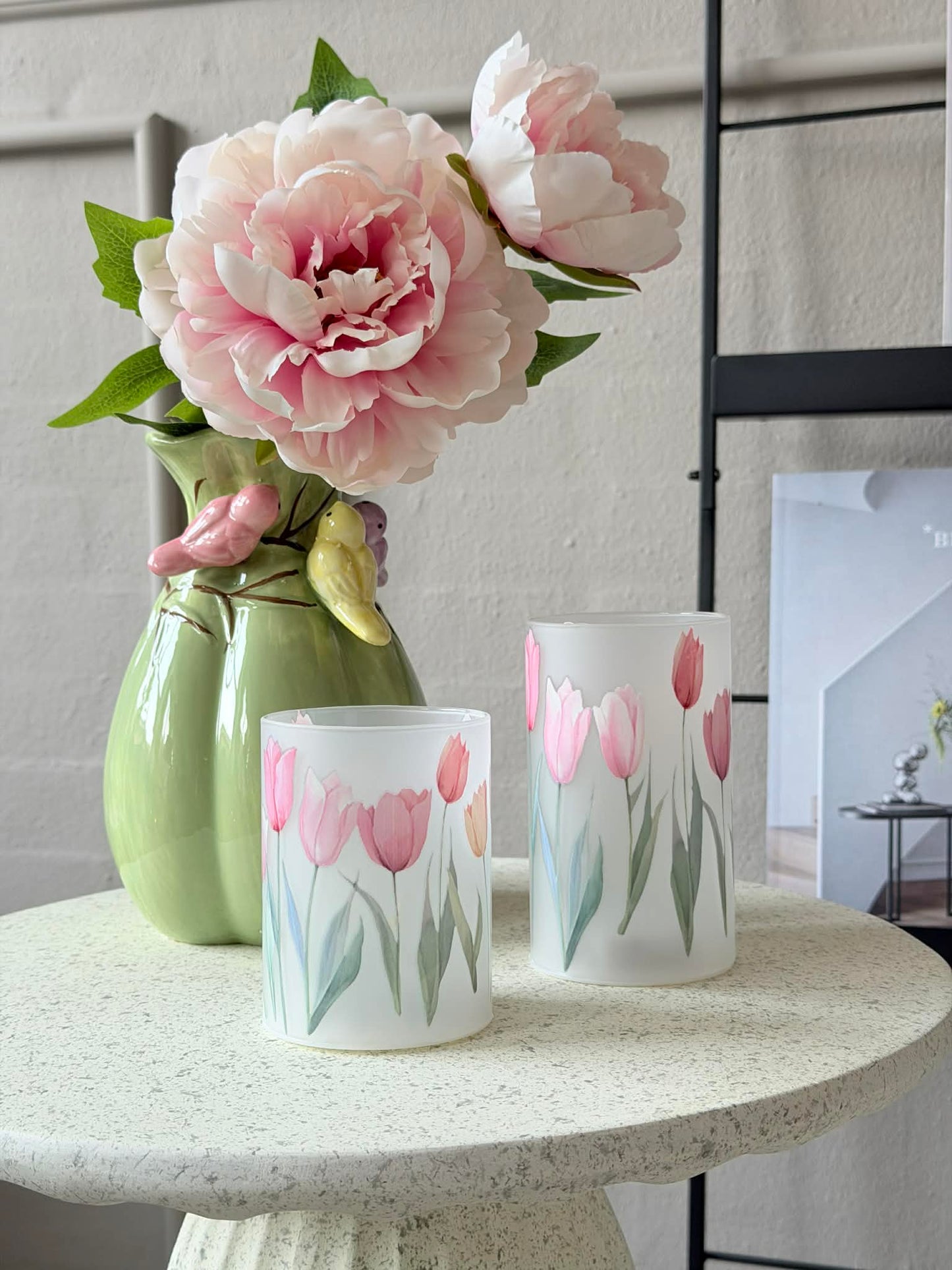 Tulipan stager med led lys - 2 stk.