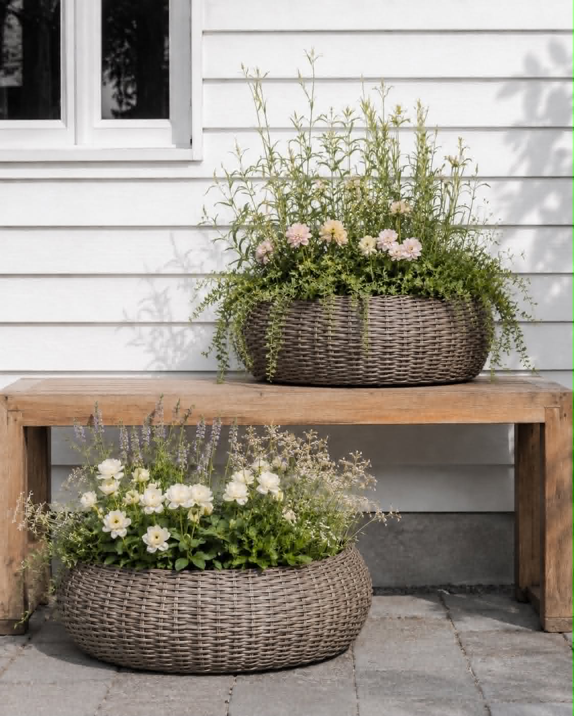 Kurvesæt Rattan -  Natur 2 stk.