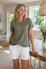 Bluse hørmix – Military