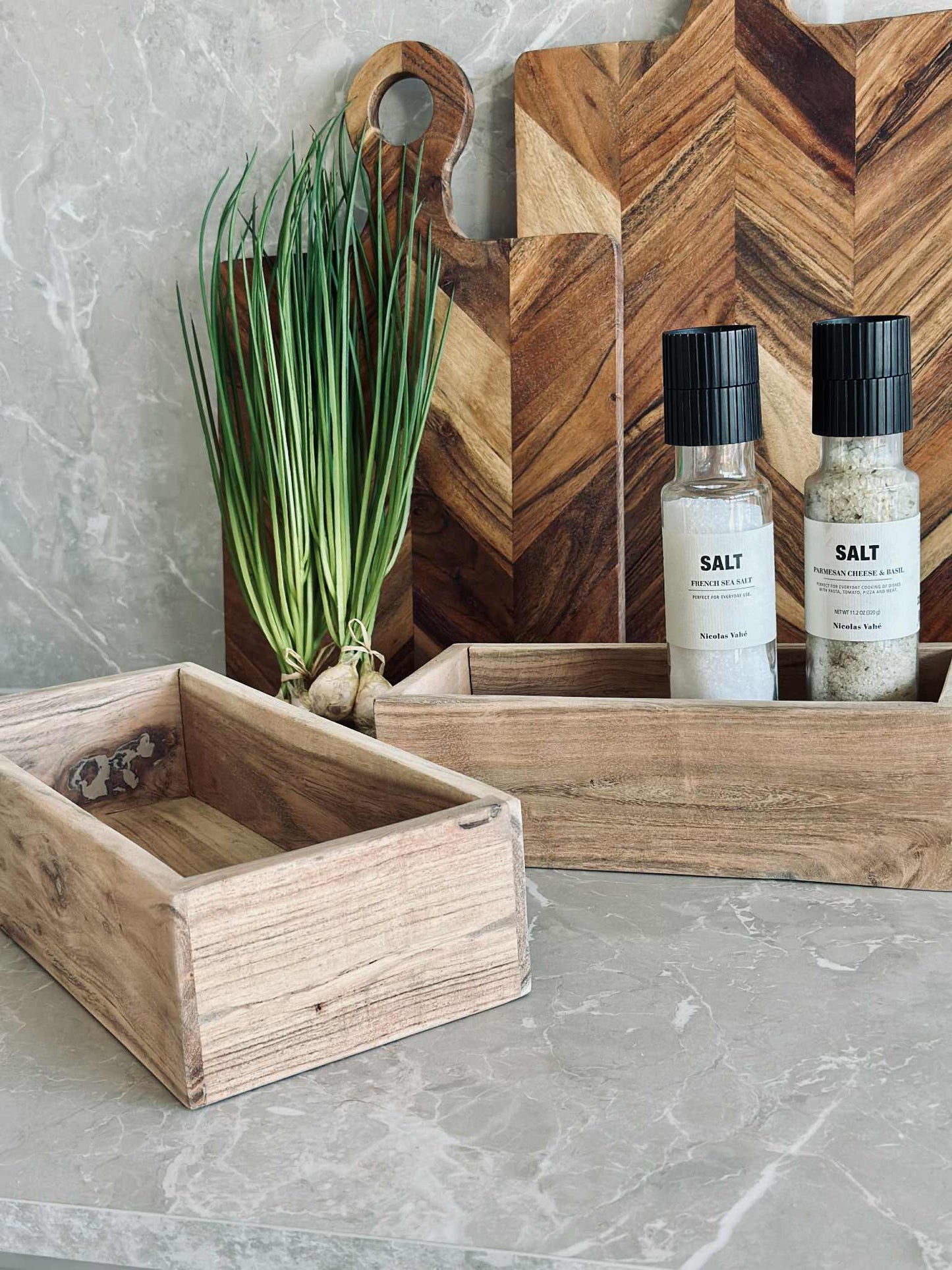 Kasser Akacie - Sæt med 2 stk.