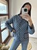 Jakke Quilt - Avril navy