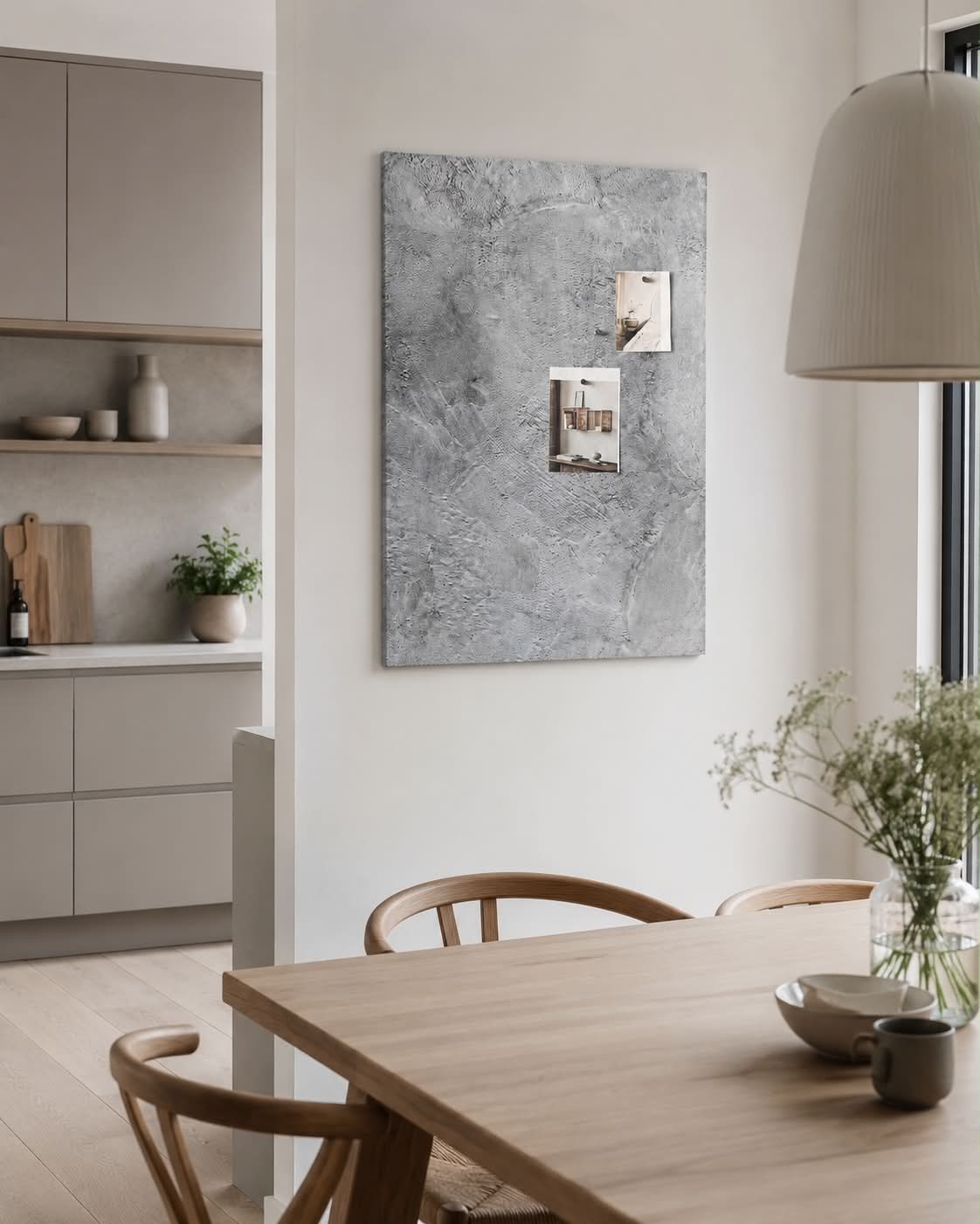 Tavle magnetisk 60x90 - Beton look