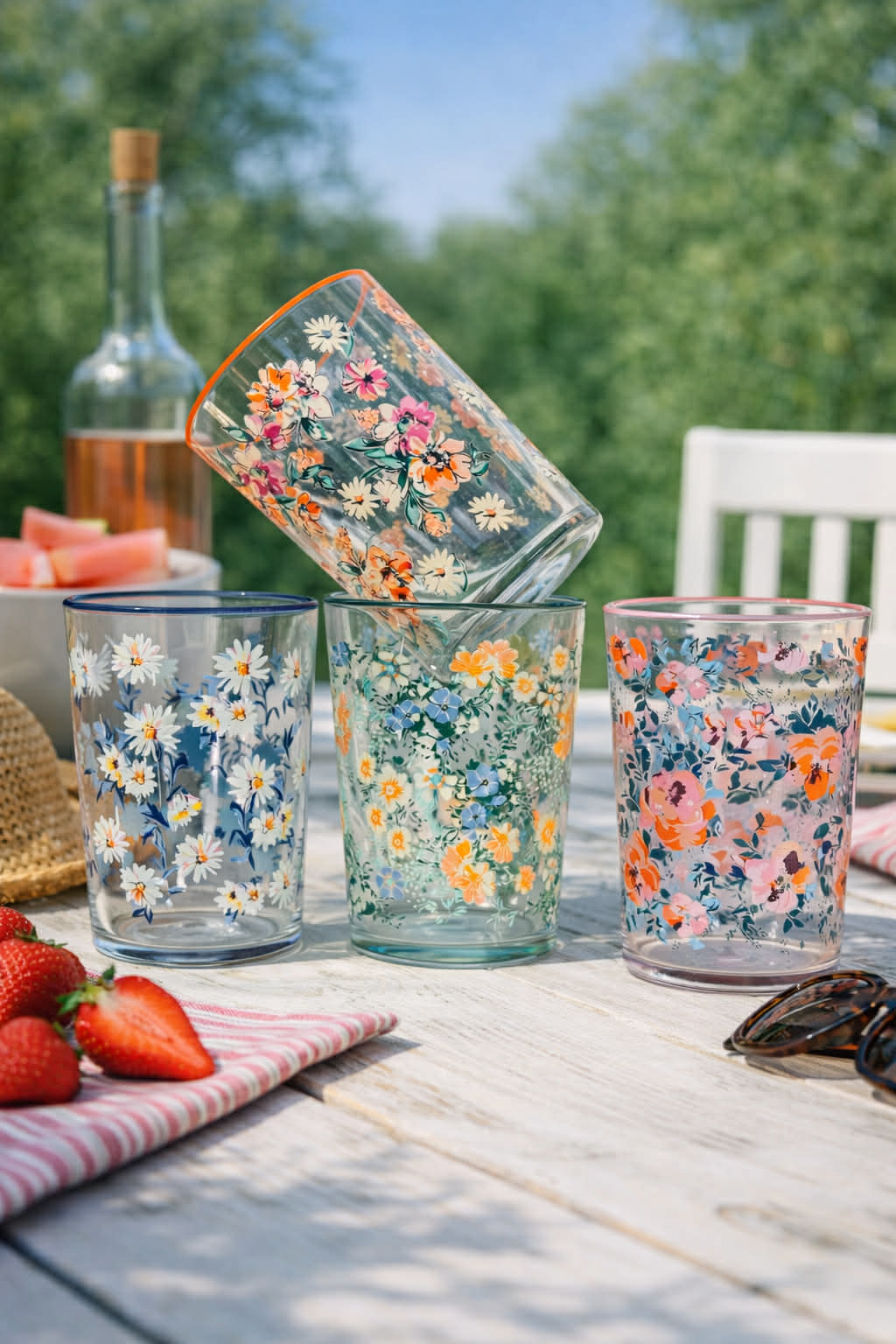 Drikkeglas Flora - pakke med 4 stk