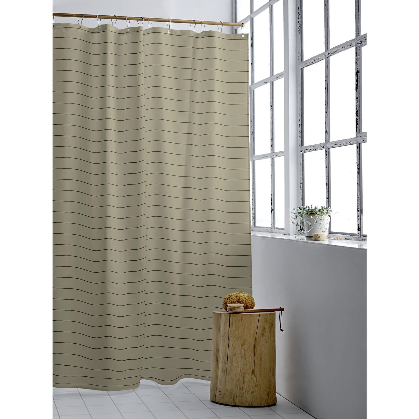 Bruseforhæng - Line eucalyptus - 180 cm x 200 cm