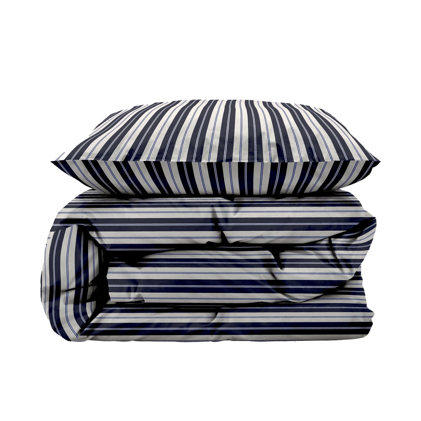 Sengesæt, Flow navy blue, 140x220 - 63x60