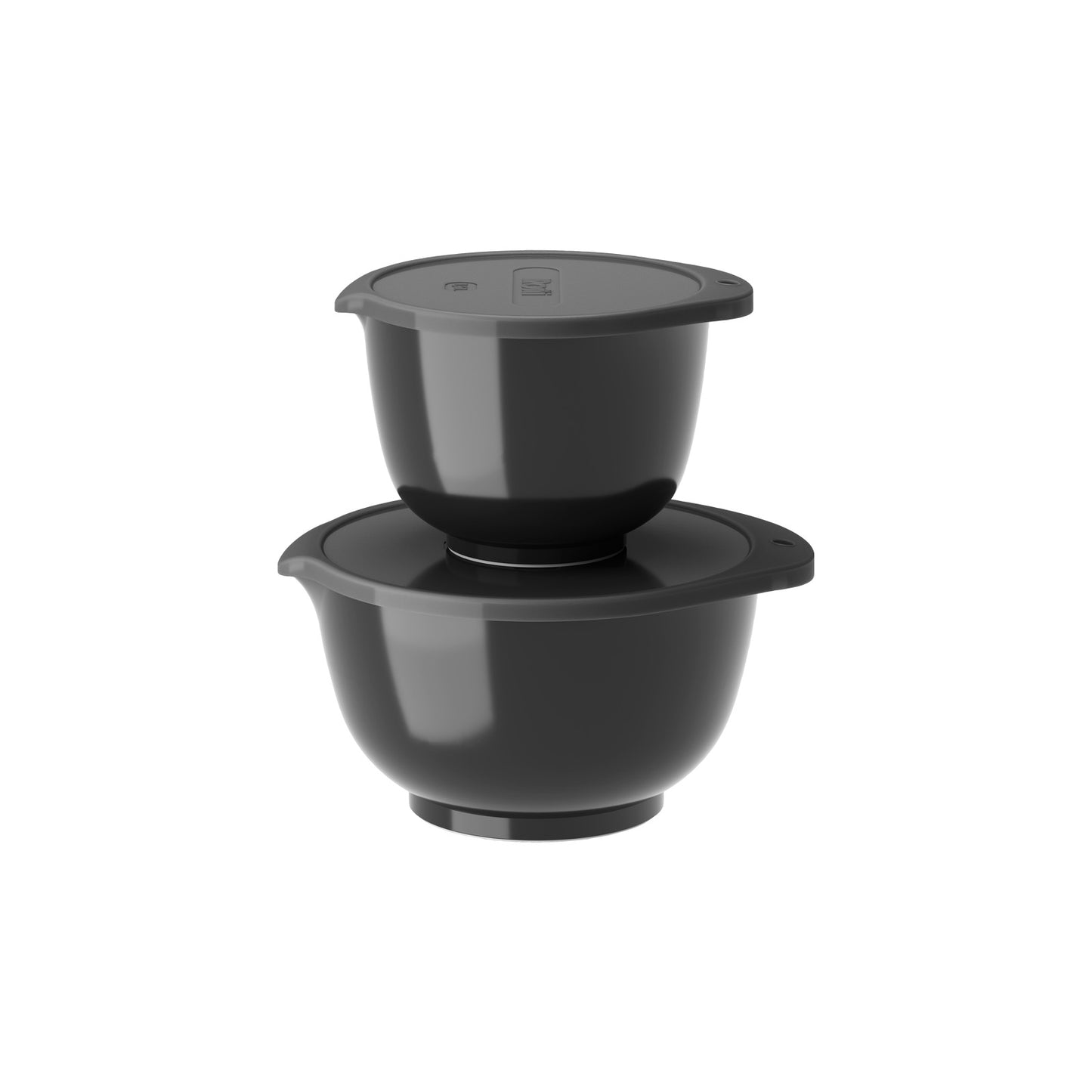 Skåle sæt med låg - 4 dele Sort