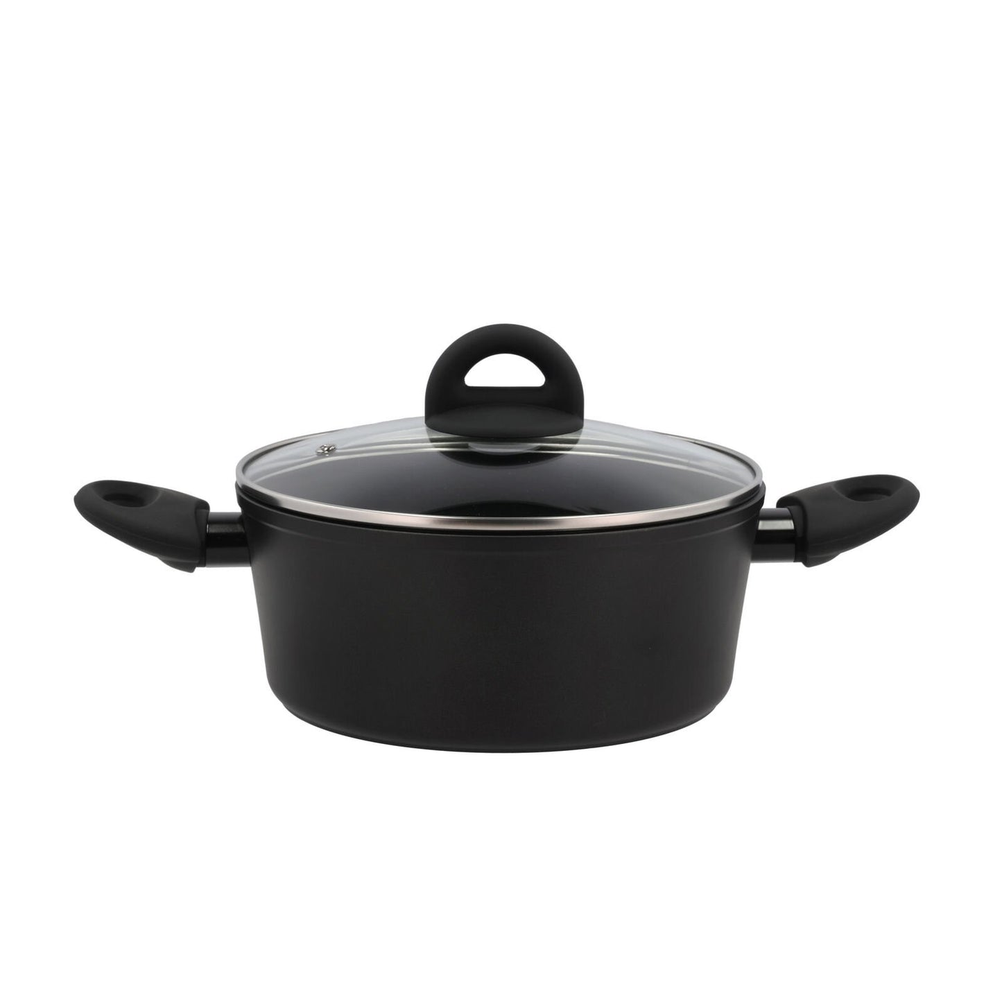 Gryde - Med glaslåg - Aluminium/keramisk belægning