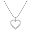 Halskæde Kendal Hjerte - rhodium belagt