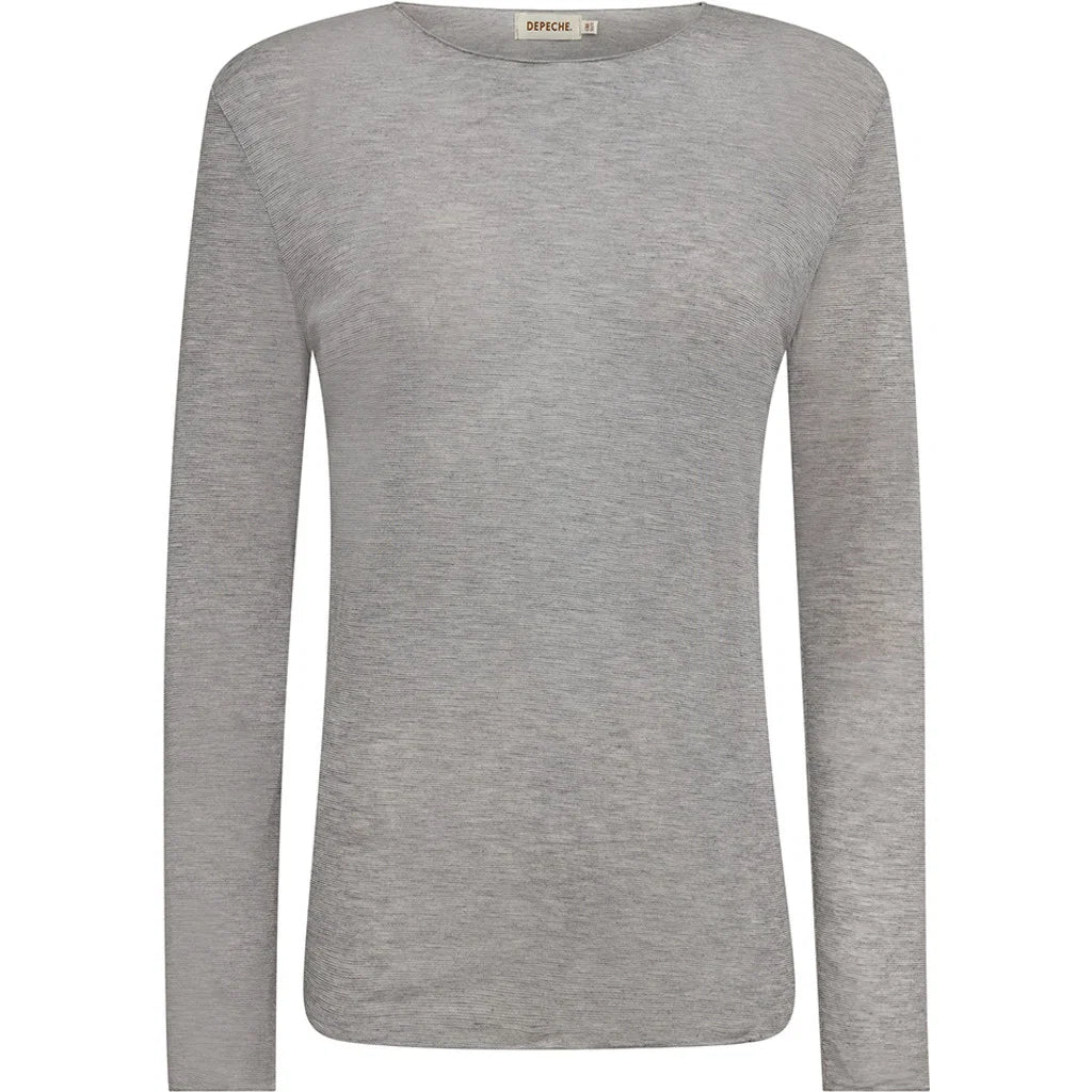 Bluse Drew Cashmere mix - Light Grey Melange