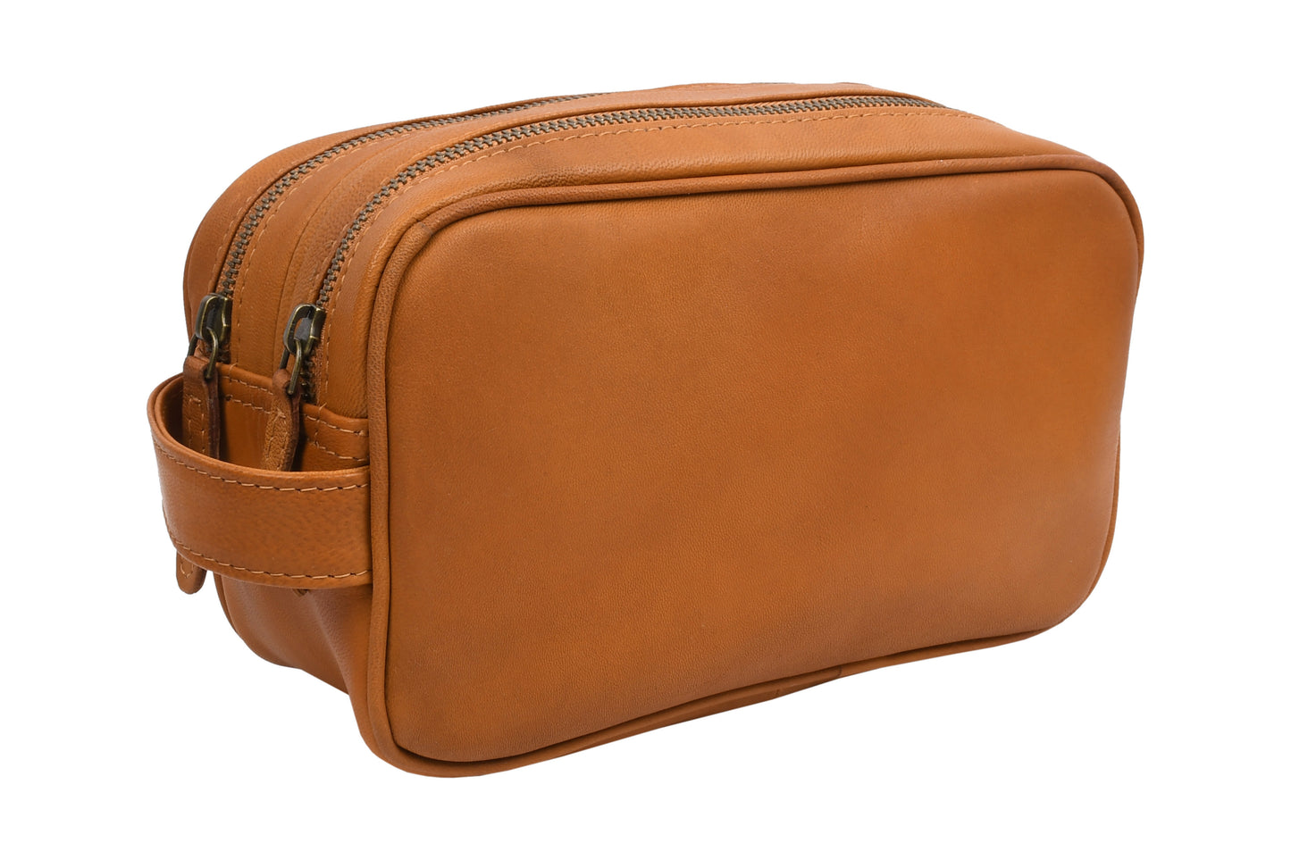 Toilettaske dobbelt Faust - Cognac