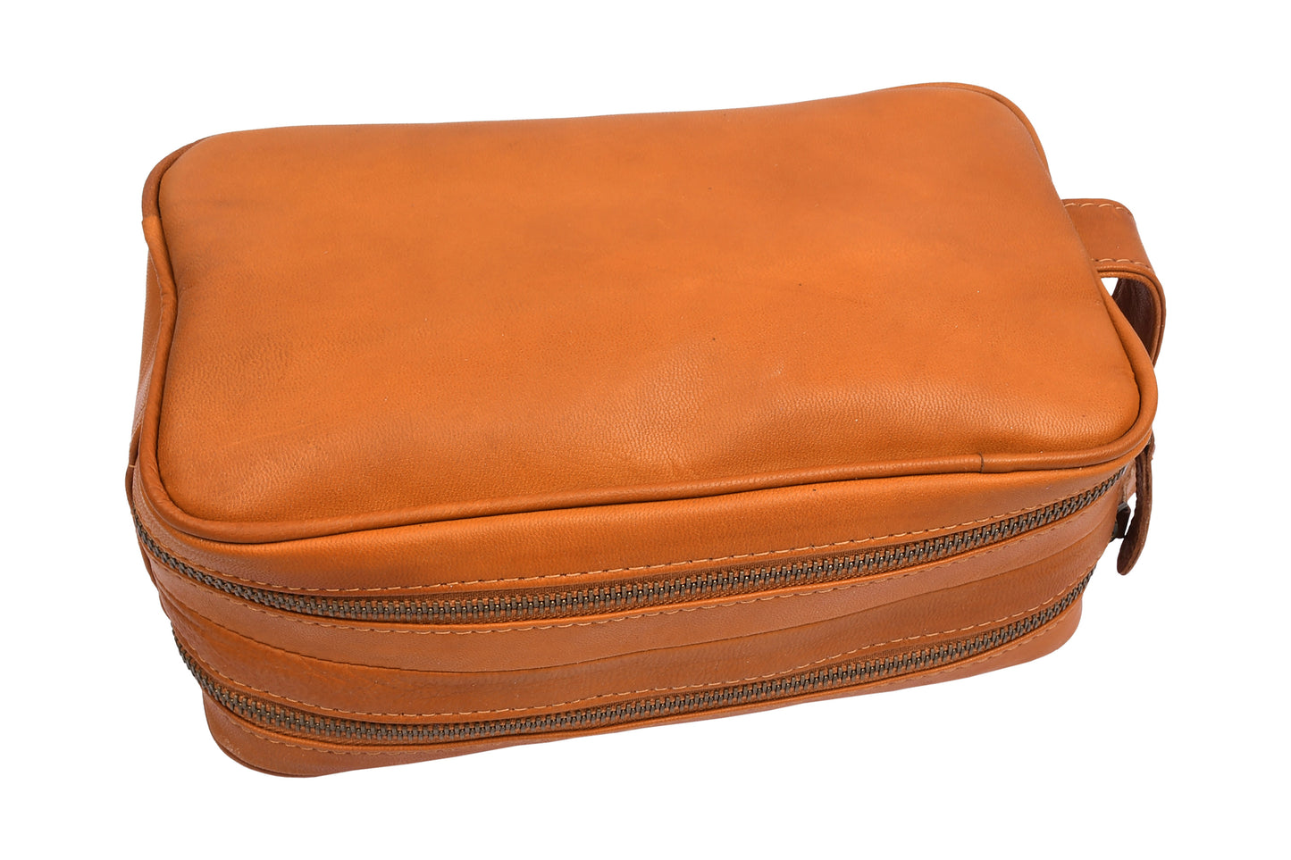 Toilettaske dobbelt Faust - Cognac