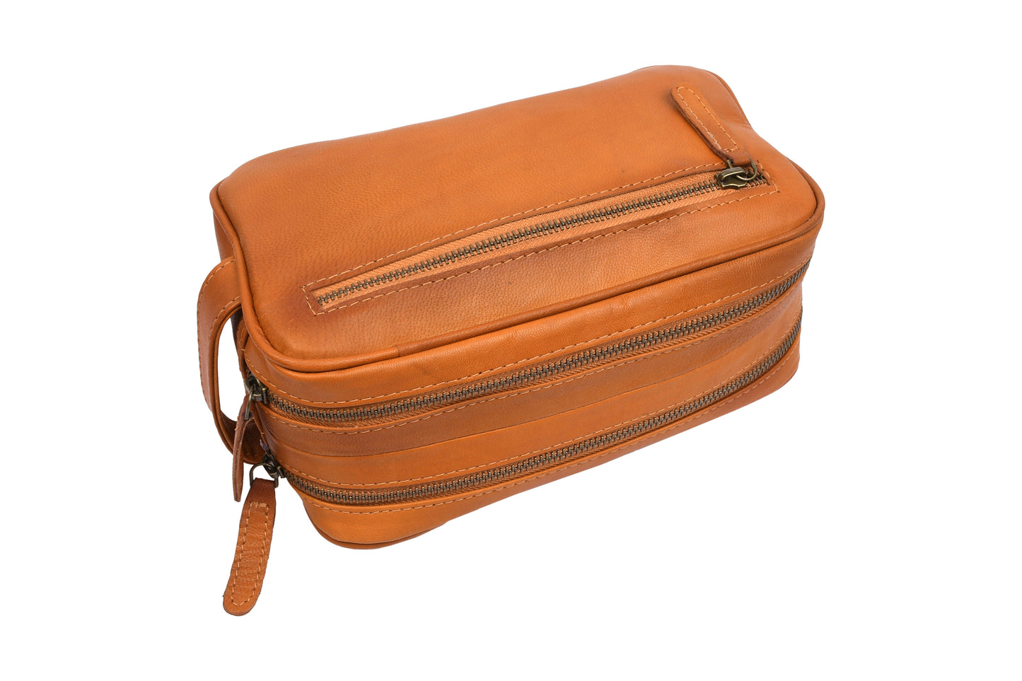 Toilettaske dobbelt Faust - Cognac